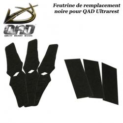 QAD Ultrarest Kit de feutrines de rechange pour repose-flèches Noir