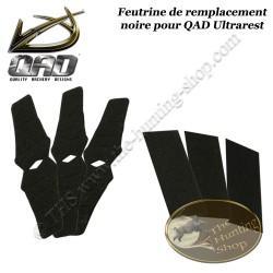 QAD Ultrarest Kit de feutrines de rechange pour repose-flèches Noir