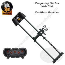 TIGHTSPOT Carquois 5 flèches haut de gamme pour arc compound Gaucher Black