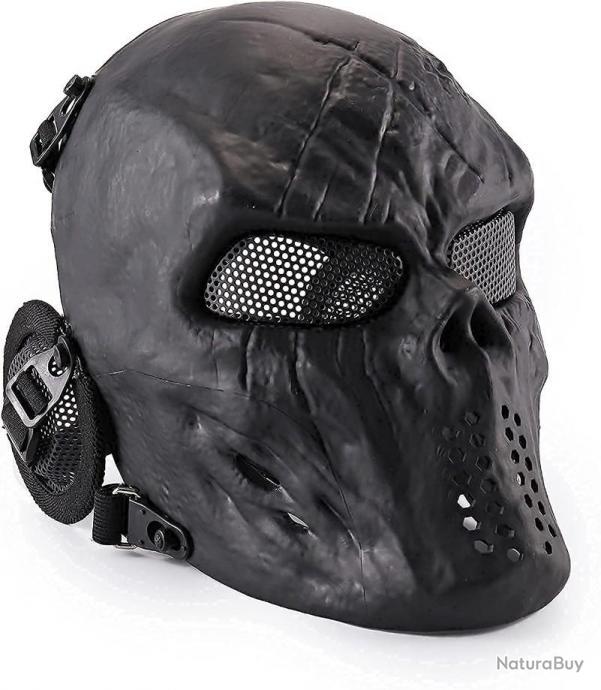 Masque de protection Airsoft - Crâne noir - LIVRAISON GRATUITE ET RAPIDE -  Masques Airsoft (8775415)