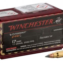 Balle Winchester 17HMR Varmint Pointe Plastique