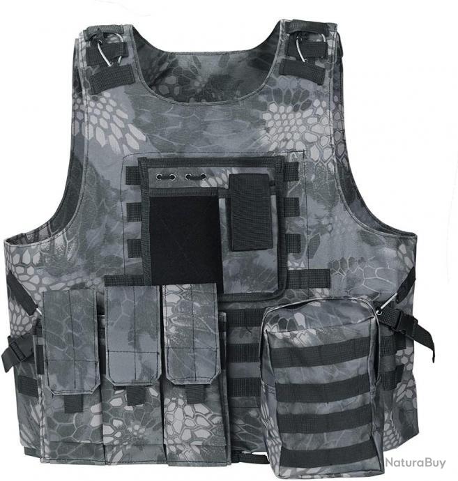 AVLUZ Protection du cou, gilet tactique universel pour la protection du cou, accessoires de chasse pour airsoft (BCP
