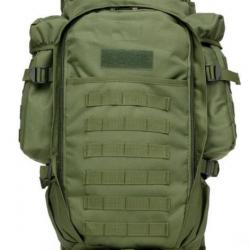 Sac à Dos Tactique Militaire 70L Sac de Chasse Randonnée Alpinisme Airsoft Capacité Camping Vert