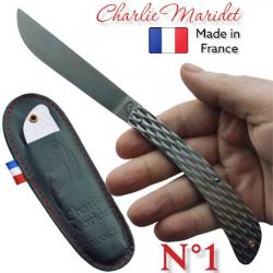 Couteau Charlie Maridet full métal grain de riz couteau chic  pliant