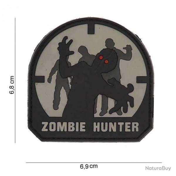 Patch 3D PVC Zombie Hunter Noir / Gris Clair (101 Inc)