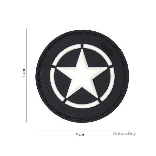 Patch 3D PVC "Star" Noir (101 Inc)