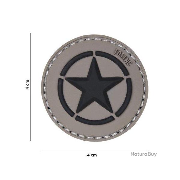 Patch 3D PVC "Star" Gris (101 Inc)