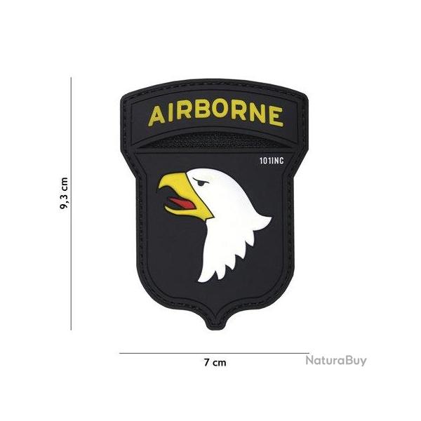 Patch 3D PVC Airborne 100st Noir (101 Inc)