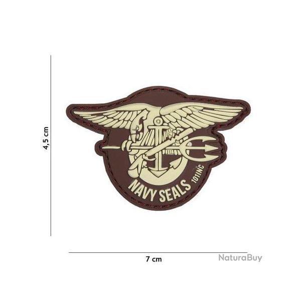 Patch 3D PVC Navy Seals Marron (101 Inc)