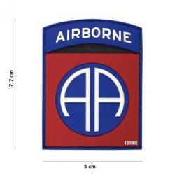 Patch 3D PVC Airborne AA Rouge (101 Inc)