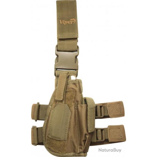 Holster de cuisse droitier rglable Viper Coyote