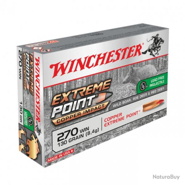Balles De Chasse Winchester Extreme Point Lead Free Calibre 270WIN