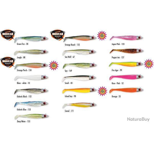 SWAT SHAD MONTE 9CM 7GR BOITE DE 40 PIECES Natural sprat -047 C