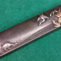 KOZUKA AIKUCHI TANTO KATANA WAKIZASHI SHIBUICHI GRUE - JAPON 19è Collection Très bon  Japon XIX eme