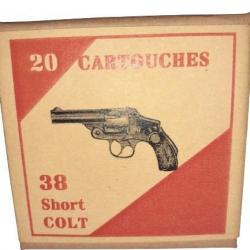 38 Short COLT ou 38 SC: Reproduction boite cartouches (vide) GU 8783746
