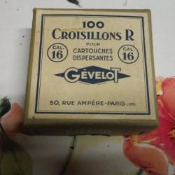 1 boite de croisillons carton courts calibre 16 de marque Gévelot
