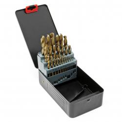 Jeu de 25 forets hélicoïdaux diamètre 1-13 mm 135° perçage de métal set mèche atelier 16_0002709