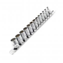 Jeu de douilles 13 pièces 1/4" (6,35mm) profil externe à dents multiples 16_0002589