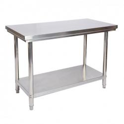 Table de travail en acier inoxydable 120 x 60 x 85 cm cuisine professionnel 16_0002503