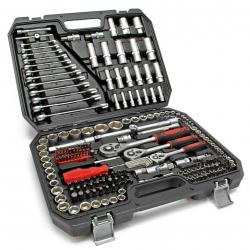 Coffret clé à cliquet 215 pièces kit clé de serrage douille embouts acier carbone 16_0002251