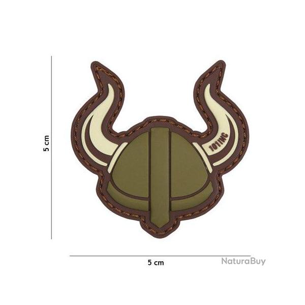 Patch 3D PVC Viking Helmet Desert & OD (101 Inc)