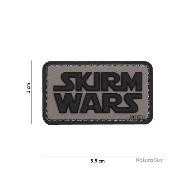 Patch 3D PVC Skirm Wars Noir & Gris (101 Inc)