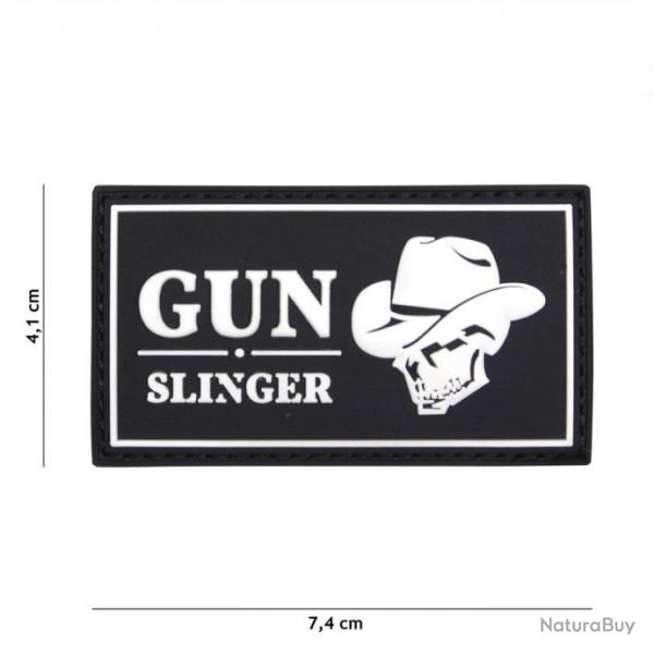 Patch 3D PVC Gun Slinger Skull Cowboy (101 Inc)