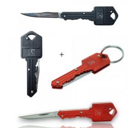 Couteau de Poche Pliant Porte-clé - Lot de 2 - Petit Pratique Sur trousseau de clé Cadeau Original