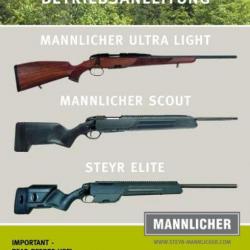 notice carabine MANNLICHER ULTRA LIGHT / SCOUT / ELITHE (envoi par mail)- VENDU PAR JEPERCUTE (m102)