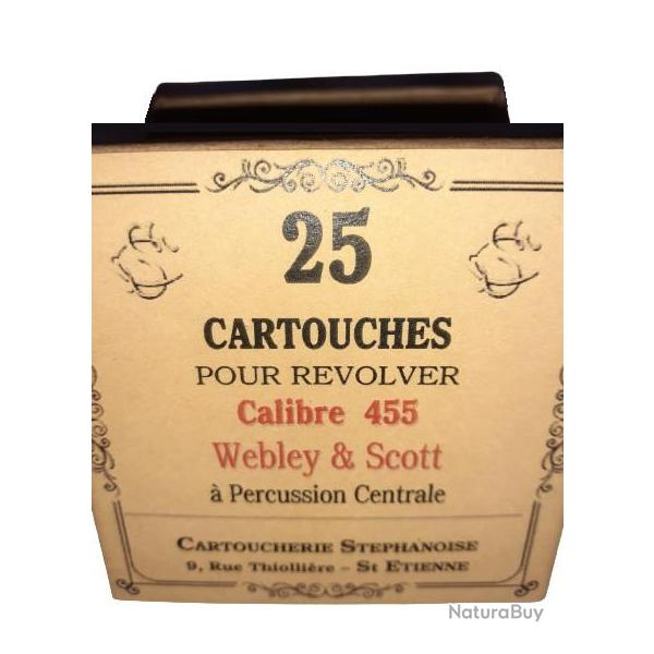 455 Webley / Scott: Reproduction boite cartouches (vide) CARTOUCHERIE STEPHANOISE 8791928