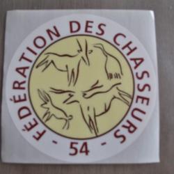 autocollant chasse fdc 54