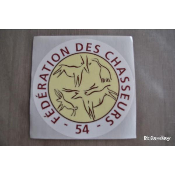 autocollant chasse fdc 54