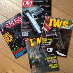 Lot de 4 Revues IWS (14 et 16) L'amateur d'armes (95) et DJW (16)
