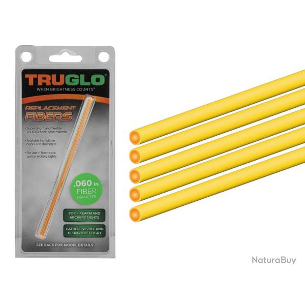 Set de 5 fibres optique 14 cm x 2,5 mm fluo bicolore - Truglo