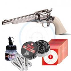 Revolver Crosman RR1875 cal 4.5 + 250 plombs + 1500 billes acier + 5 CO2 + 10 cibles