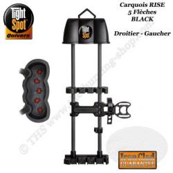 TIGHTSPOT RISE Carquois 5 flèches en carbone haut de gamme pour arc compound Droitier Black