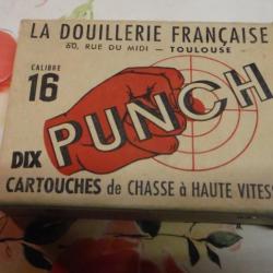 1 boite vide collector de 10 cartouches calibre 16 la Douillerie Française Punch