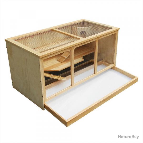 Grande cage pour hamsters petits rongeurs souris rats grange 115 cm abri bois 16_0002558