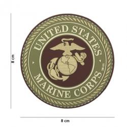 Patch 3D PVC US Marine Corps Marron (101 Inc)