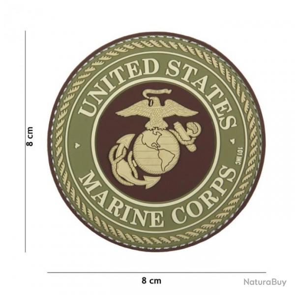 Patch 3D PVC US Marine Corps Marron (101 Inc)