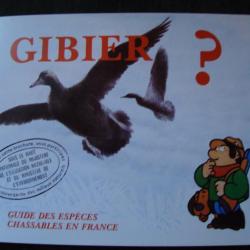 Livret de la FRC Poitou Charente Vendée  "GIBIER " oiseaux /mammiféres ... 36  pages