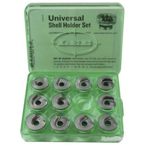 Kit Shell Holder universel LEE (11 des shell holder parmi les plus populaires)