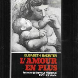 l'amour en plus histoire de l'amour maternel XVIIe-XXe siècle par élisabeth badinter