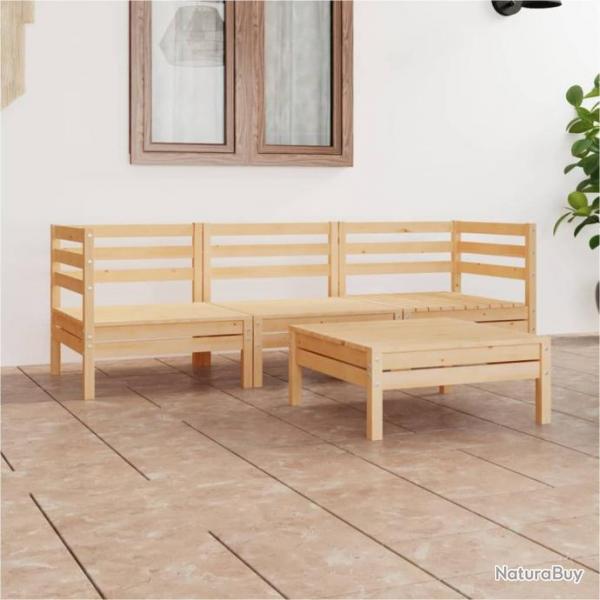 Salon de jardin 4 pcs Bois de pin massif 3082467