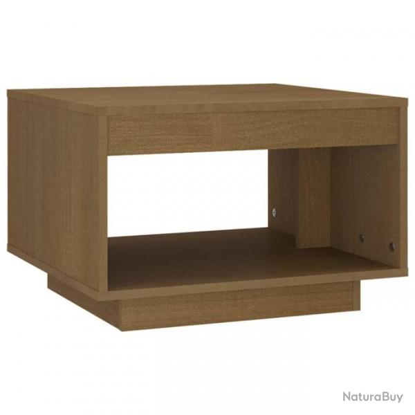 Table basse Marron miel 50x50x33,5 cm Bois de pin massif 808506