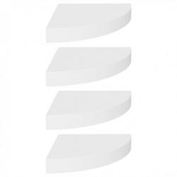 Étagères d'angle flottantes 4 pcs Blanc 25x25x3,8 cm MDF 323897