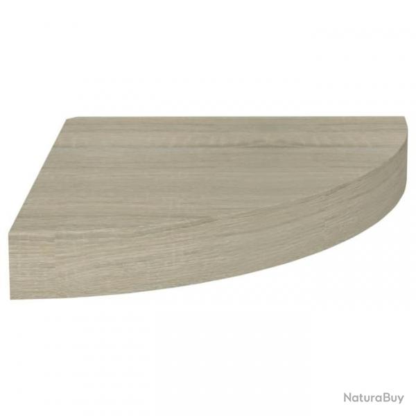 tagre d'angle flottante Chne 25x25x3,8 cm MDF 323904