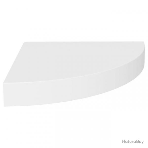 tagre d'angle flottante Blanc 25x25x3,8 cm MDF 323895