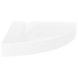 Étagère d'angle flottante Blanc brillant 25x25x3,8 cm MDF 323886