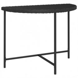Table de jardin Noir 100x50x75 cm Résine tressée 316652